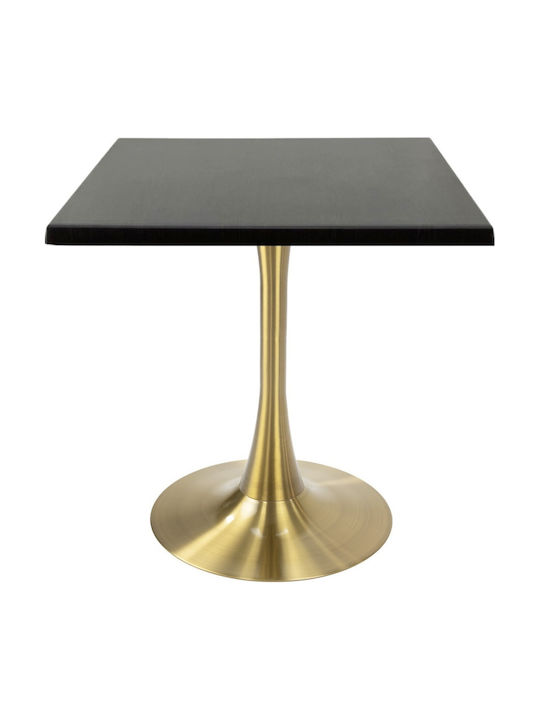Masă Pătrată Bar Din Lemn Cu Ramă Metalică Wenge 70x70x74cm