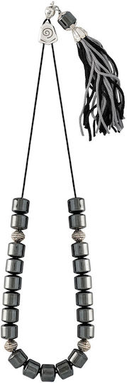 Kiriakos Gofas Sorgenperlen aus Hämatit Länge 1.2cm Silber