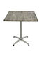 Masă Pătrată Bar Din Lemn Cu Ramă Metalică Old Pine Gri 70x70x74cm