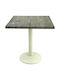 Masă Pătrată Bar Din Lemn Cu Ramă Metalică Old Pine Alb 70x70x74cm
