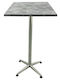 Copperfield Masă Pătrată Bar Din Lemn Cu Ramă Metalică Clasic Gri 70x70x107 cm