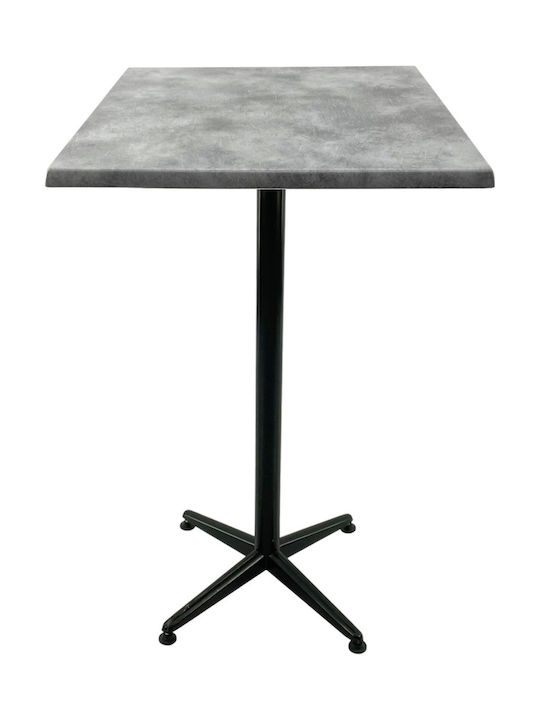 Copperfield Masă Pătrată Bar Din Lemn Cu Ramă Metalică Neagră 80x80x107cm