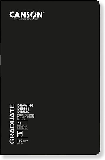 Μπλοκ Canson Graduate Sketch & Drawing 14,8x21 140g 20φ