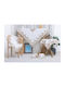 Liolios Home Tablecloth Linen with Embroidery Set 3pcs Pls-7b027 Lt Coffee