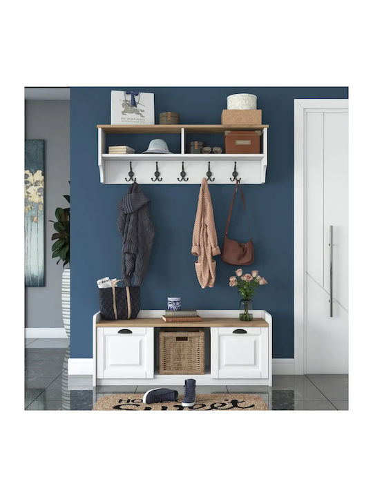 SteweHome Flurmöbel & Aufbewahrung mit Schuhregal Kremástra Topíou Eísodous 120x40x45cm