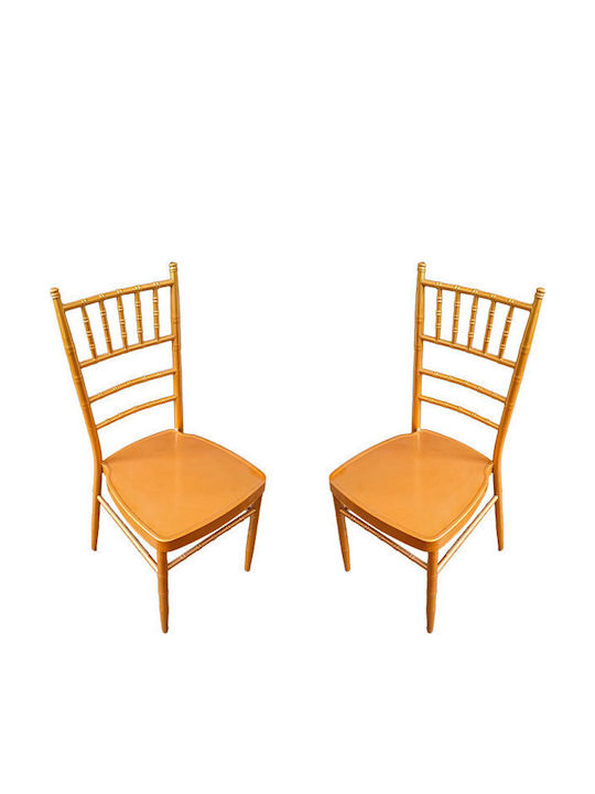 Scaun de catering Metalic Auriu 2buc 39x41x92cm