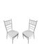 Scaun de catering Metalic Alb 2buc 39x41x92cm