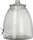 Raki Glass Vase Beverage Dispenser with Spigot 9lt