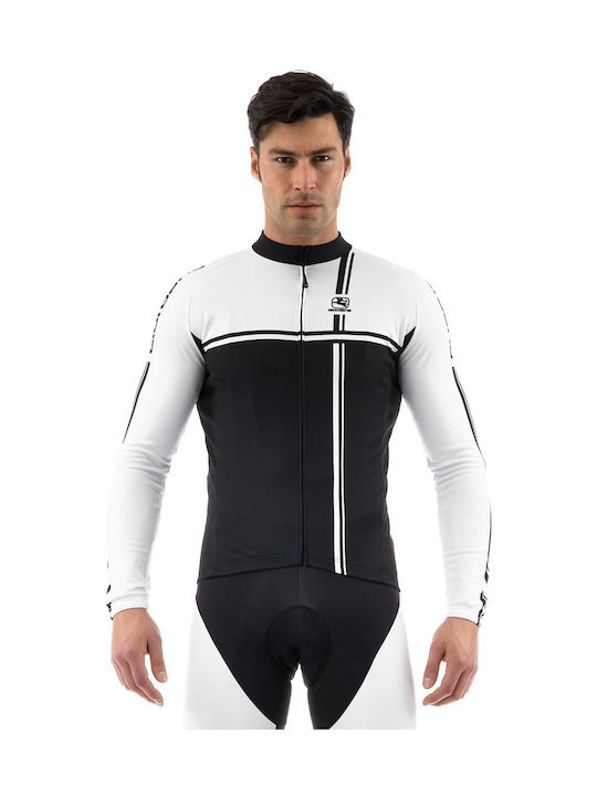 Giordana Männer Lange Ärmel Fahrradtrikot Weiß