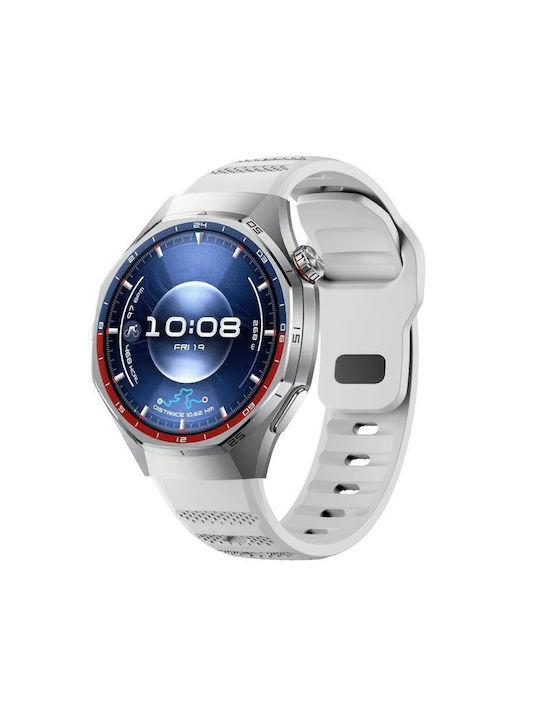 Einfarbiges Silikonarmband Für Huawei Watch Gt 6 Pro Weiß