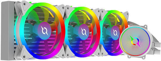Aqirys Aquarius 360 Υδρόψυξη AIO CPU με 3 Ανεμιστήρες 120mm και ARGB Φωτισμό Λευκή