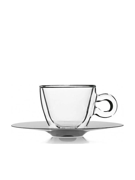 Luigi Bormioli Drink & Design Φλιτζάνι Καφέ Inox Γκρι 165ml