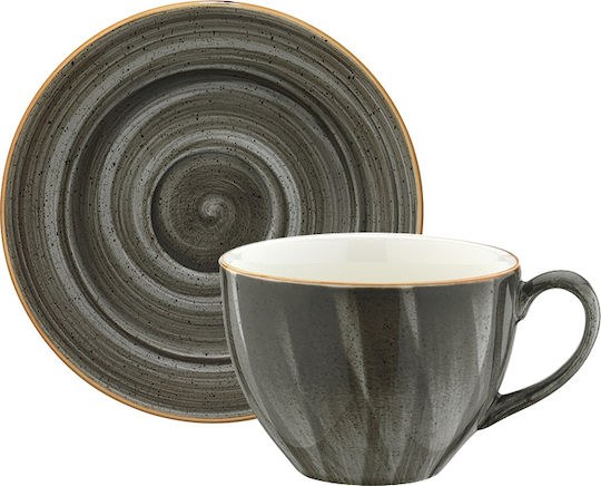 Bonna Space Tasse Kaffee aus Porzellan Gray 230ml