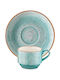 Bonna Aqua Tasse Kaffee aus Porzellan Blau 80ml