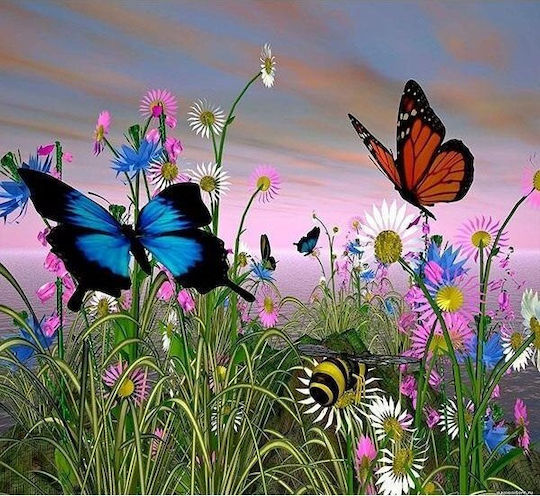 Norimpex 5d Diamond Mosaic Butterflies 40x30cm