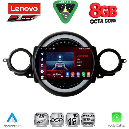 Lenovo Car Audio System for Mini Cooper and Clubman 2011-2013 Bluetooth USB Wi-Fi GPS Apple CarPlay Android Auto with 9-inch Touch Screen LENOVO SSR 10064 CPA