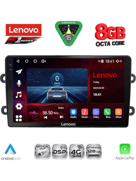 Lenovo Car Audio System for Dacia Duster 2012-2019 (Bluetooth/USB/WiFi/GPS/Apple-Carplay/Android-Auto) with Touch Screen 9"