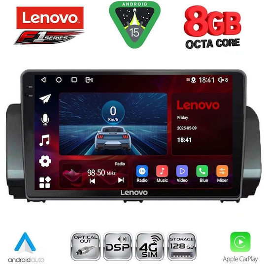 Lenovo Car Audio System for Dacia Logan / Sandero / Jogger 2020 (Bluetooth/USB/WiFi/GPS/Apple-Carplay/Android-Auto) with Touch Screen 9"