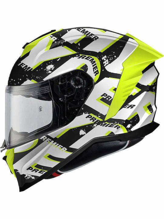 Premier Hyper SR Black / Yellow Motorcycle Helm...