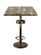 Masa Bar pentru spații exterioare mici Lemn cu schelet metalic Vintage Bronze 80x80x112buc