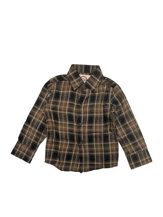 Joyce Kids Shirt Long Sleeve Brown