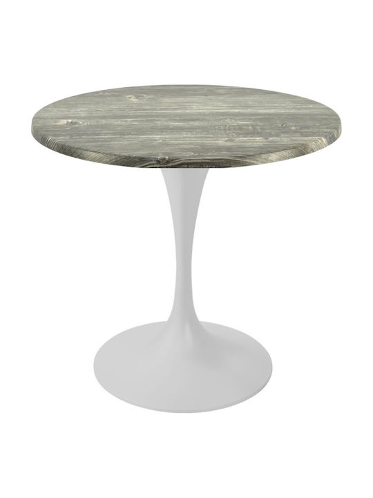 Masă Bar Pentru Spații Mici Exterioare Din Lemn Cu Ramă Metalică Verde 70x70x74cm