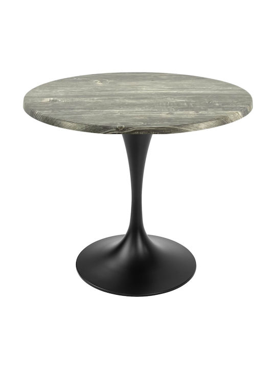 Masă Bar Pentru Spații Mici Exterioare Din Lemn Cu Ramă Metalică Verde 80x80x74cm