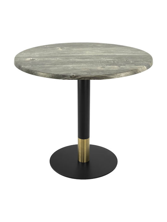 Masă Bar Pentru Spații Mici Exterioare Din Lemn Cu Ramă Metalică Verde 80x80x74cm