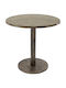 Masă Bar Pentru Spații Mici Exterioare Din Lemn Cu Ramă Metalică Vintage Bronz 70x70x74cm