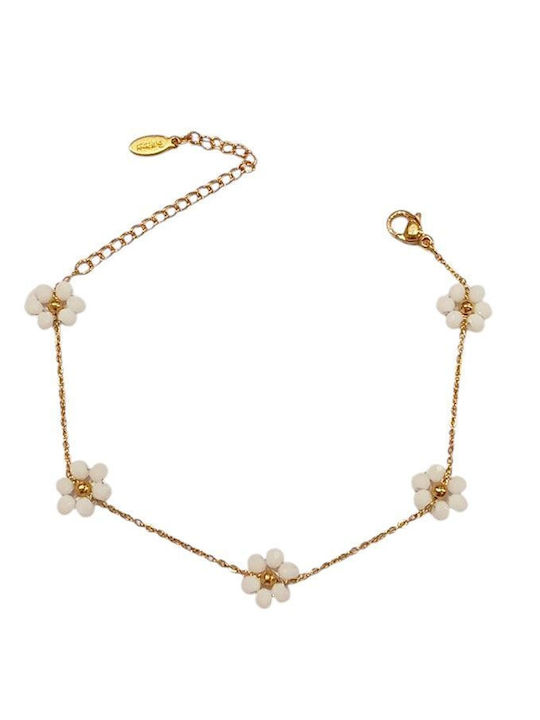 Awear Damen Armband mit Design Blume aus Stahl