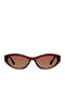 Meller Mara Male Sunglasses with Red Horn-Rimmed Frame and Red Polarized Lens MAR-MAROONGBROWN