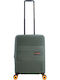 Discovery Cabin Hard Khaki Suitcase With 4 Wheels Height 55cm