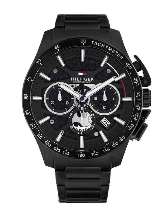 Tommy Hilfiger Bank Men's Watch Battery with Bl...
