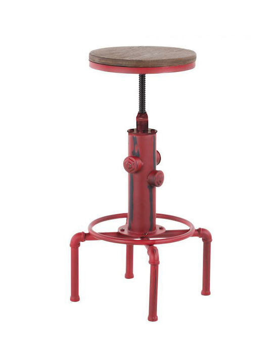 Scaune Bar Retro cu Înălțime Reglabilă Red 33x33x60-75buc