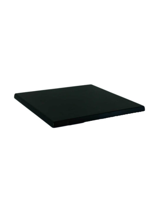 Raki Pătrată Suprafața mesei Werzalit în culoarea Negru 70x70cm MN0166132 1buc