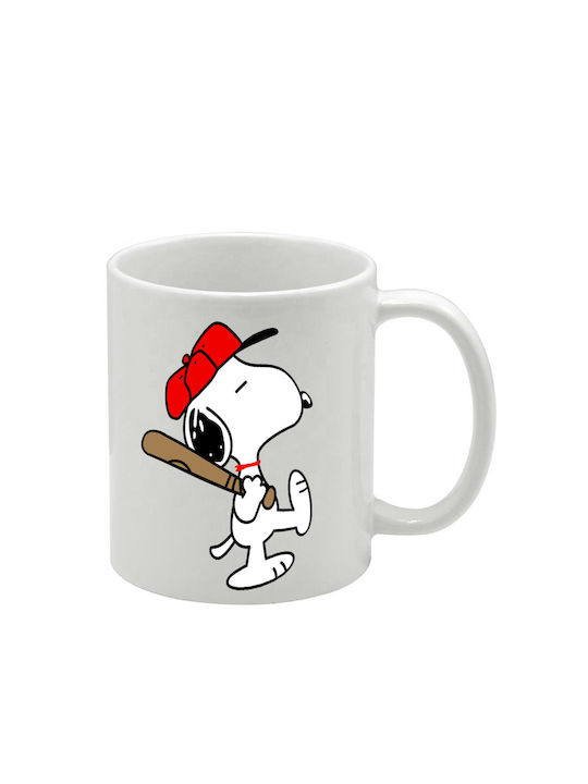 Weiße Tasse Snoopy