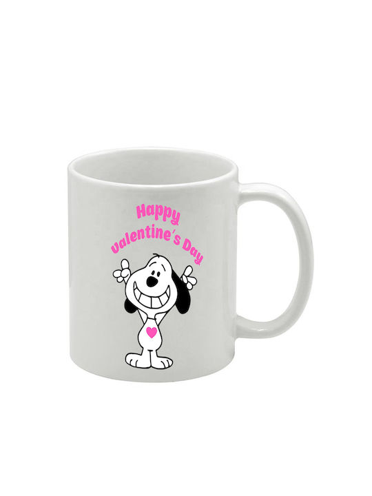 Weiße Tasse Snoopy