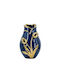 Artekko Decorative Vase Glazed Blue 19x19x28.5cm