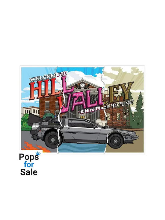 Back To Future Art Print – Hill Valley 40th Anniversary A3