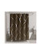 Mc Decor Κουρτίνα Μπάνιου 180x180cm Καφέ (Διάφορα Σχέδια)