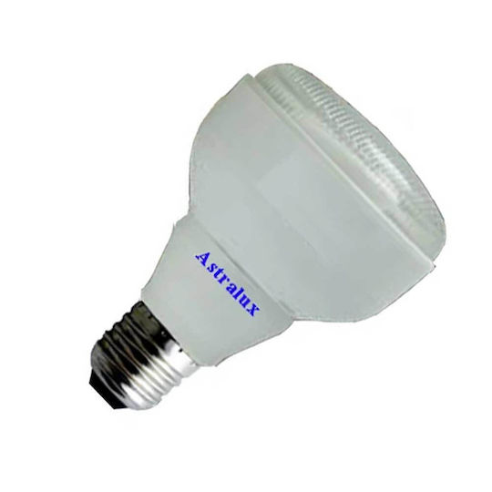 Astralux Λάμπα Οικονομίας R80 20w E27 6400k Ψυχρό Λευκό