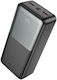 Hoco J136B Power Bank 30000mAh 22.5W με 2 Θύρες USB-A και 2 Θύρες USB-C Power Delivery Μαύρο