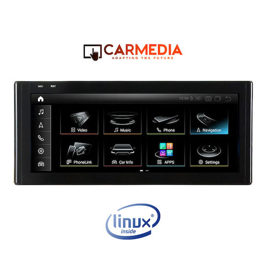 Carmedia Ηχοσύστημα Αυτοκινήτου για Audi A3 2013-2020 (Bluetooth/USB/WiFi/GPS/Apple-Carplay/Android-Auto) με Οθόνη Αφής 10.25"