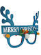 Christmas Party Glasses Blue Made Of Plastic Polyester Flippy