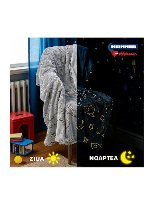 Heinner Κουβέρτα Fleece Διπλή 200x220εκ. Space