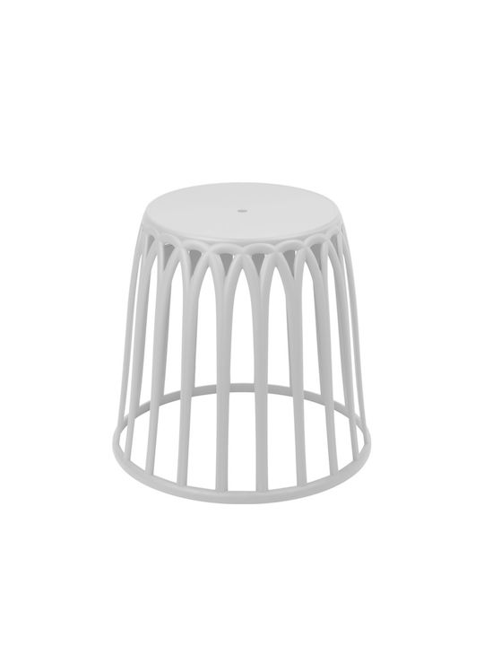 Пластмасов Градински Табурет Shiwa Бял 45x45x44см
