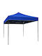 Raki Faltbarer Pavillon Garten Blau 3x3m