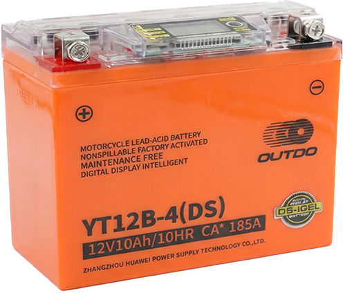 Outdo Closed Type Motorcycle Battery YT12B-4 185A with Capacity 10Ah