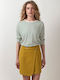 Denim Mini Skirt Envelope Mustard