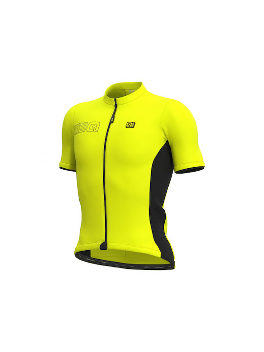 Ale Men's Short Sleeve Cycling Jersey Yellow